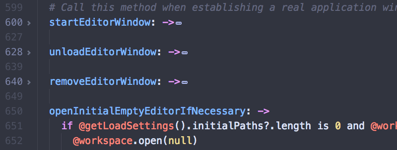 Code folding example